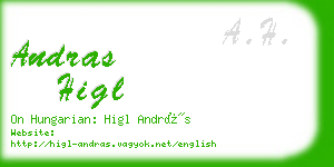 andras higl business card